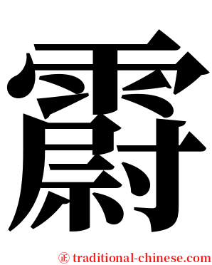 霨 serif font