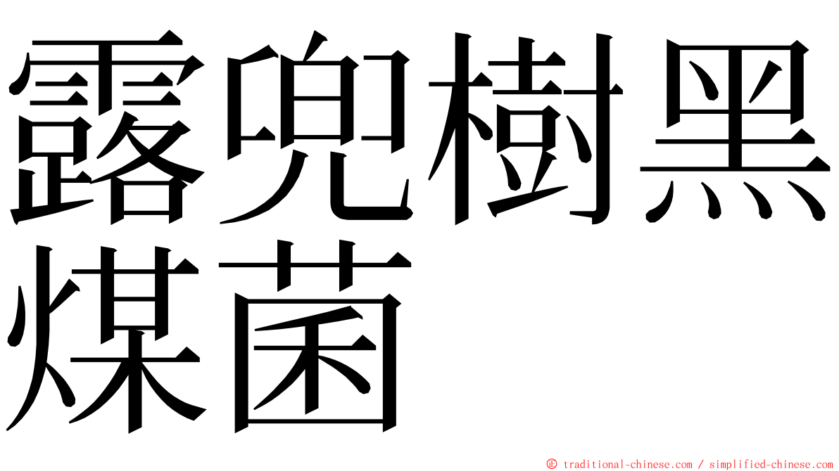 露兜樹黑煤菌 ming font