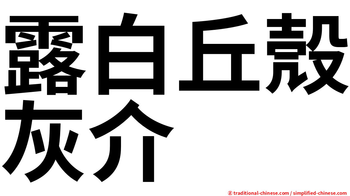 露白丘殼灰介