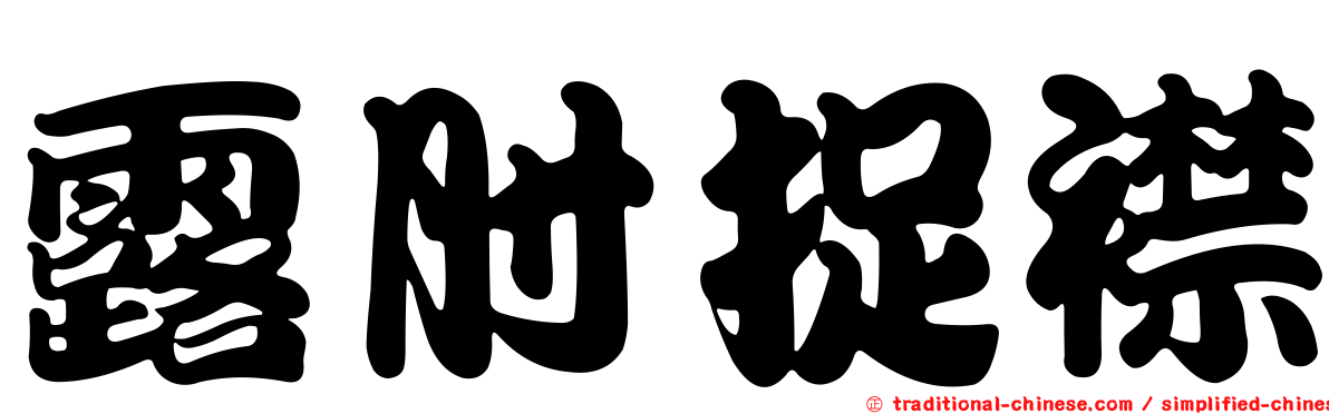露肘捉襟
