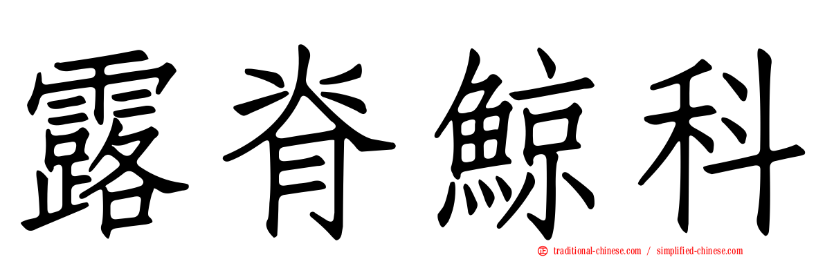 露脊鯨科