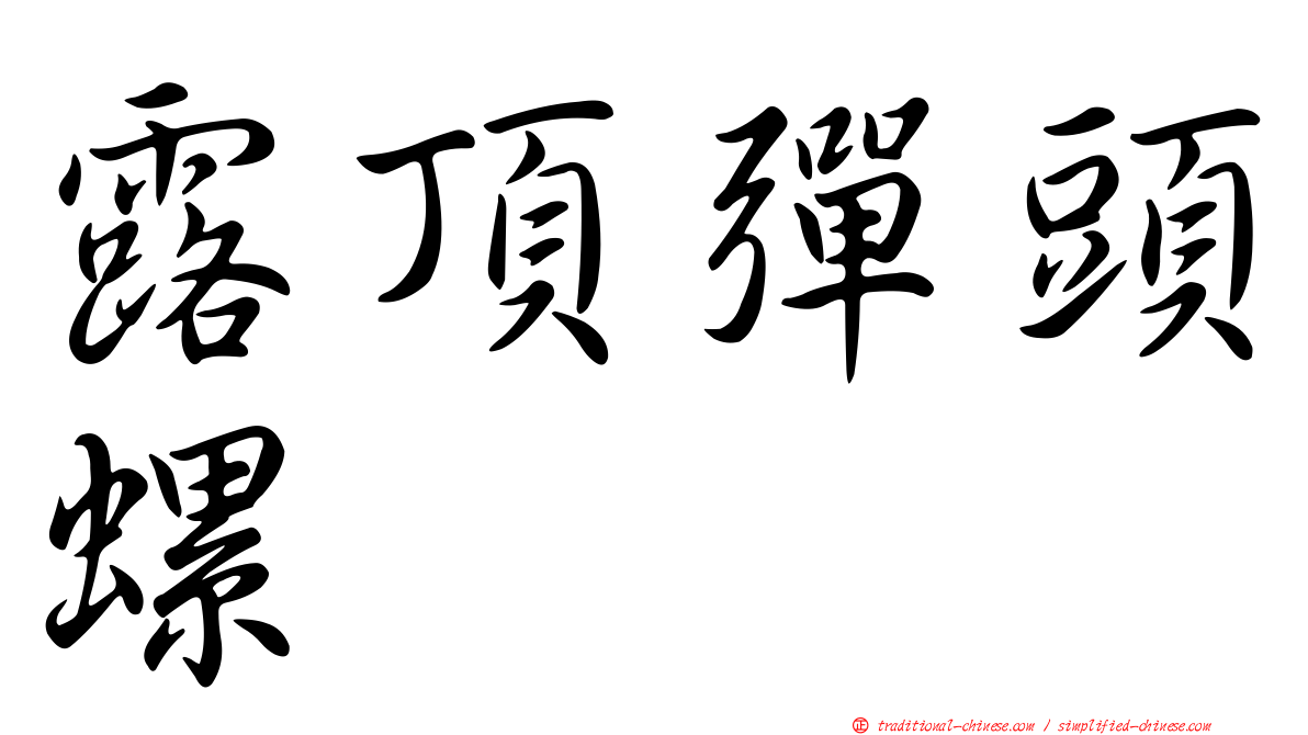 露頂彈頭螺