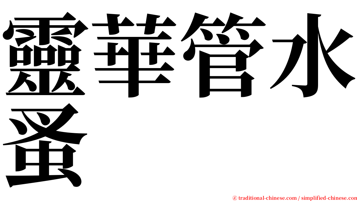 靈華管水蚤 serif font