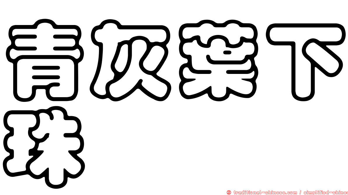 青灰葉下珠