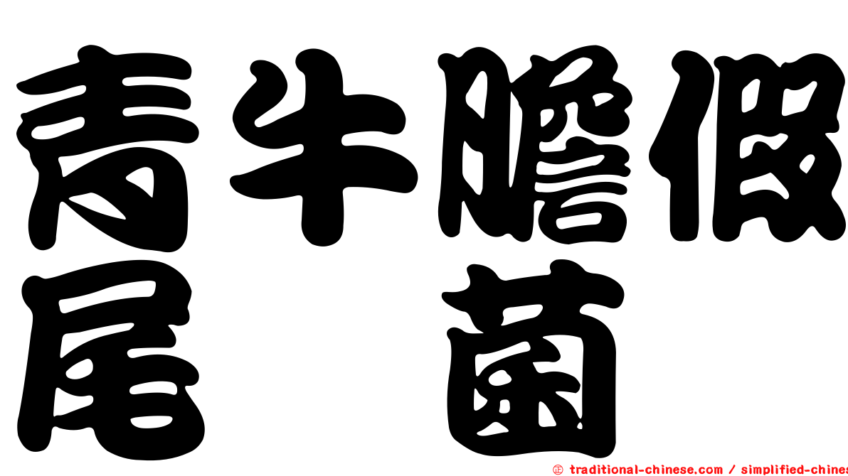 青牛膽假尾孢菌