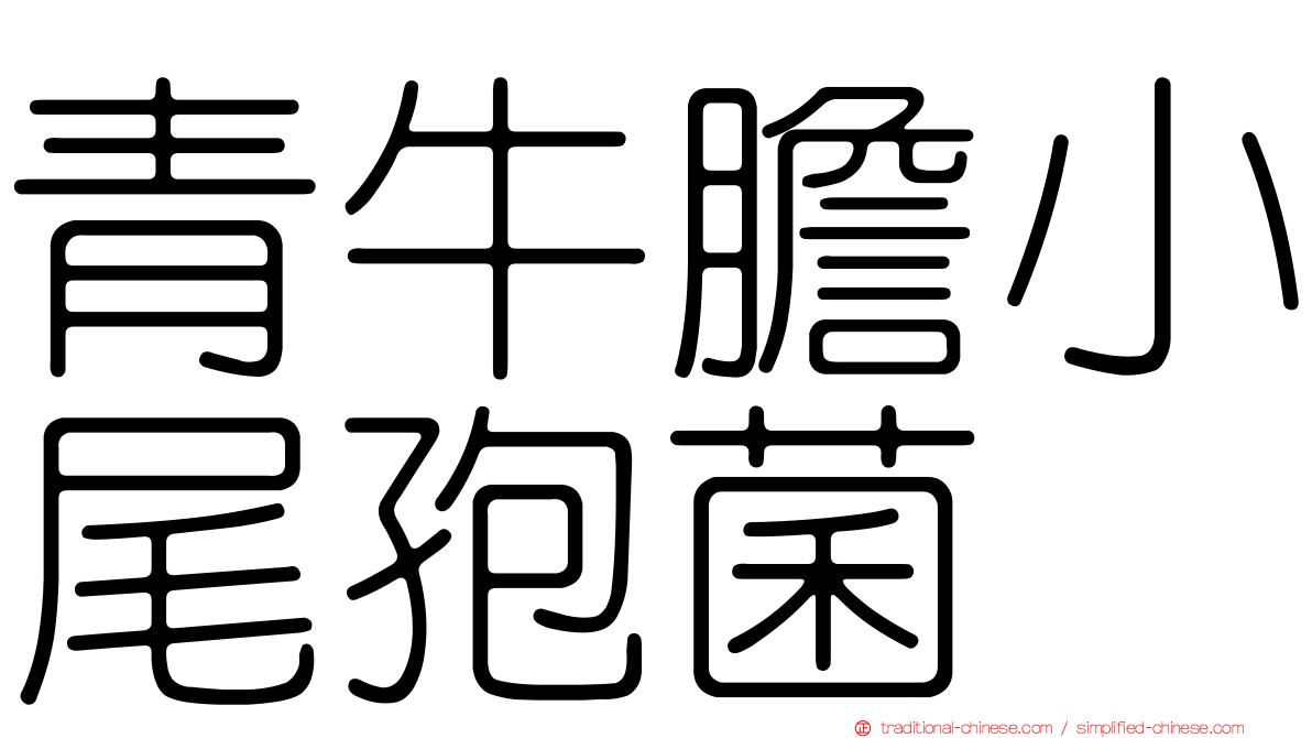 青牛膽小尾孢菌