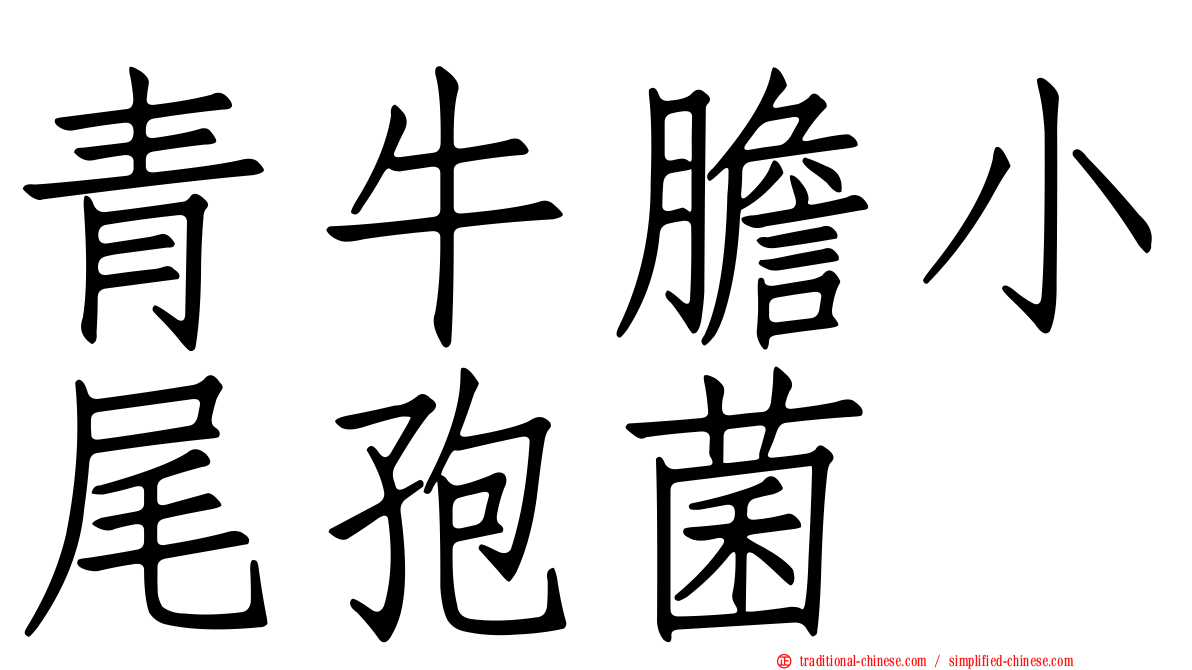 青牛膽小尾孢菌