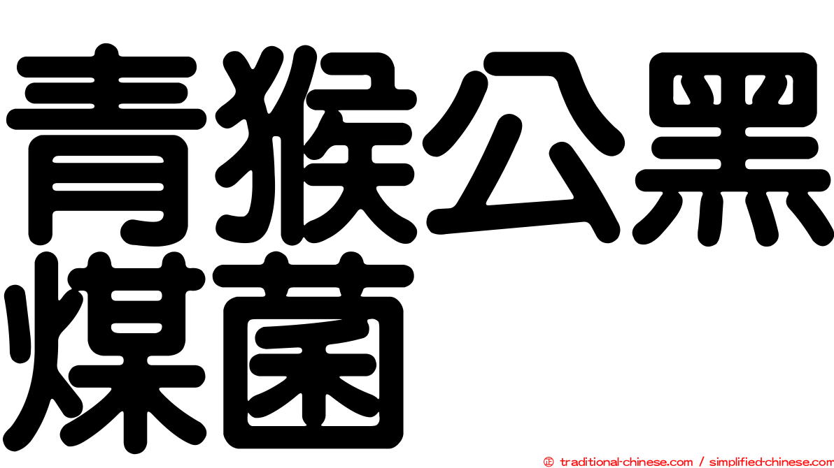 青猴公黑煤菌