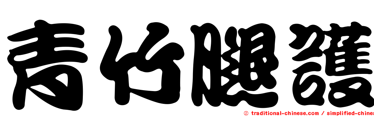 青竹腿護
