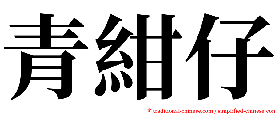 青紺仔 serif font