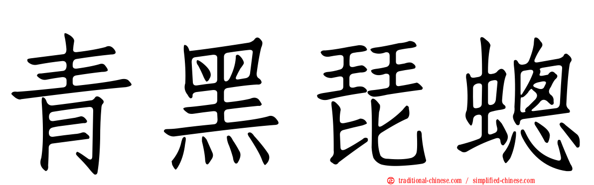 青黑琵蟌