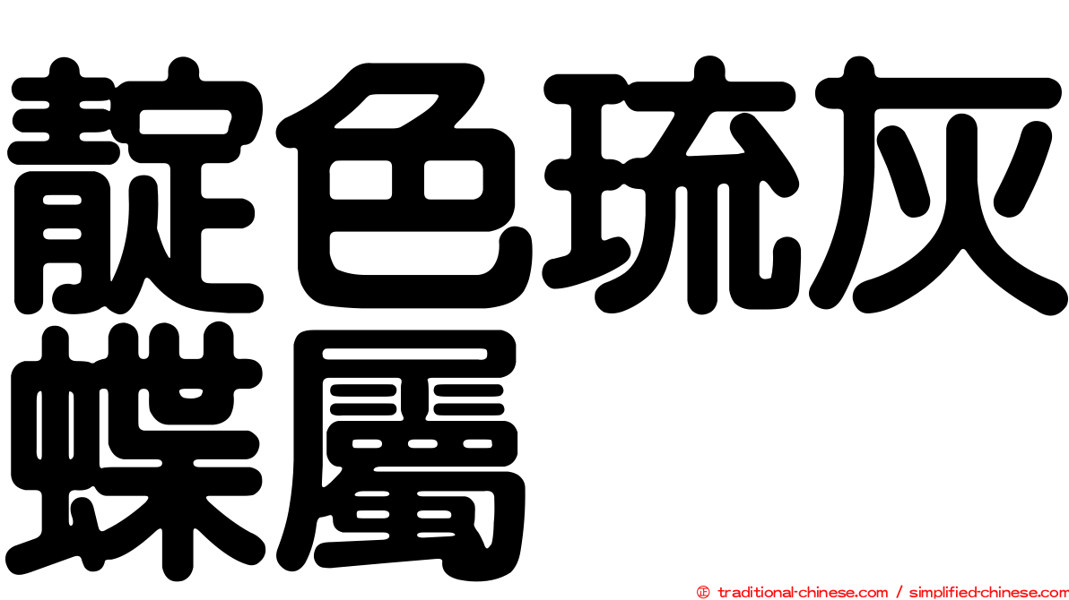 靛色琉灰蝶屬