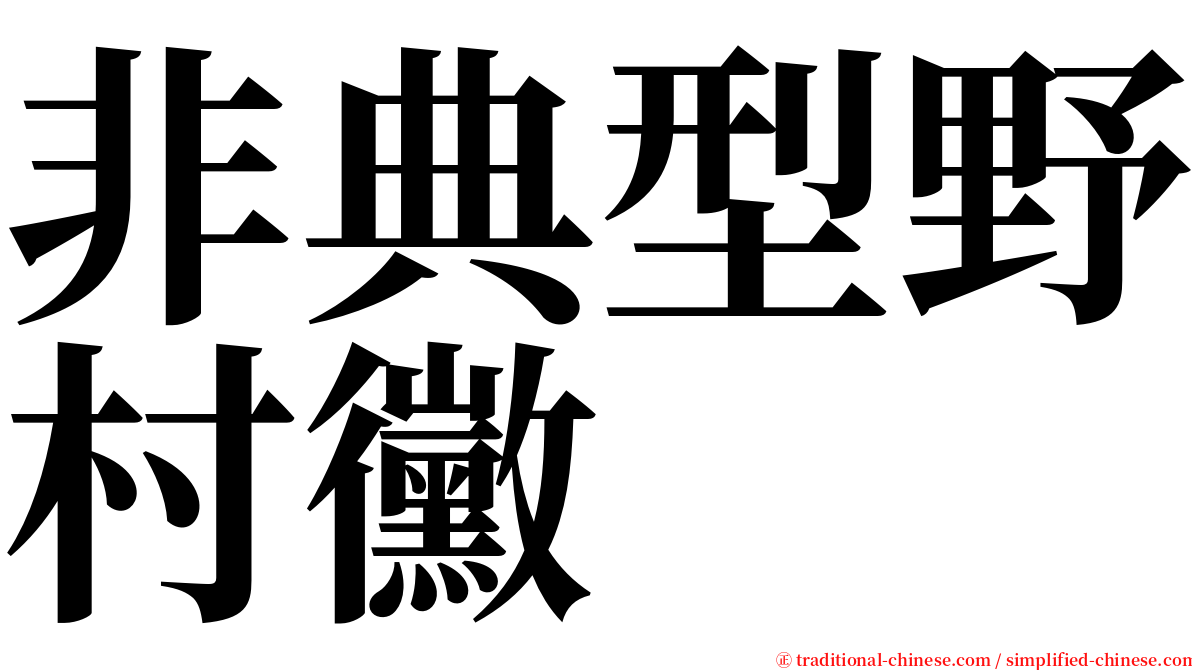 非典型野村黴 serif font
