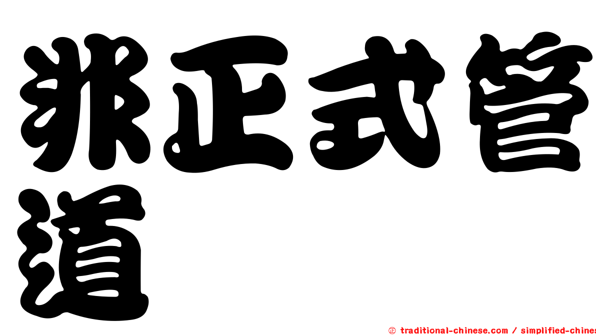 非正式管道