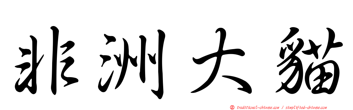 非洲大貓