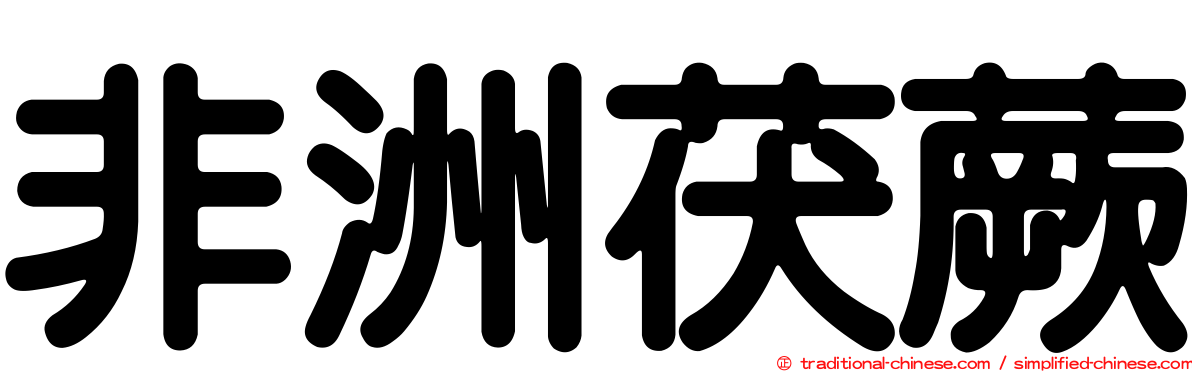 非洲茯蕨