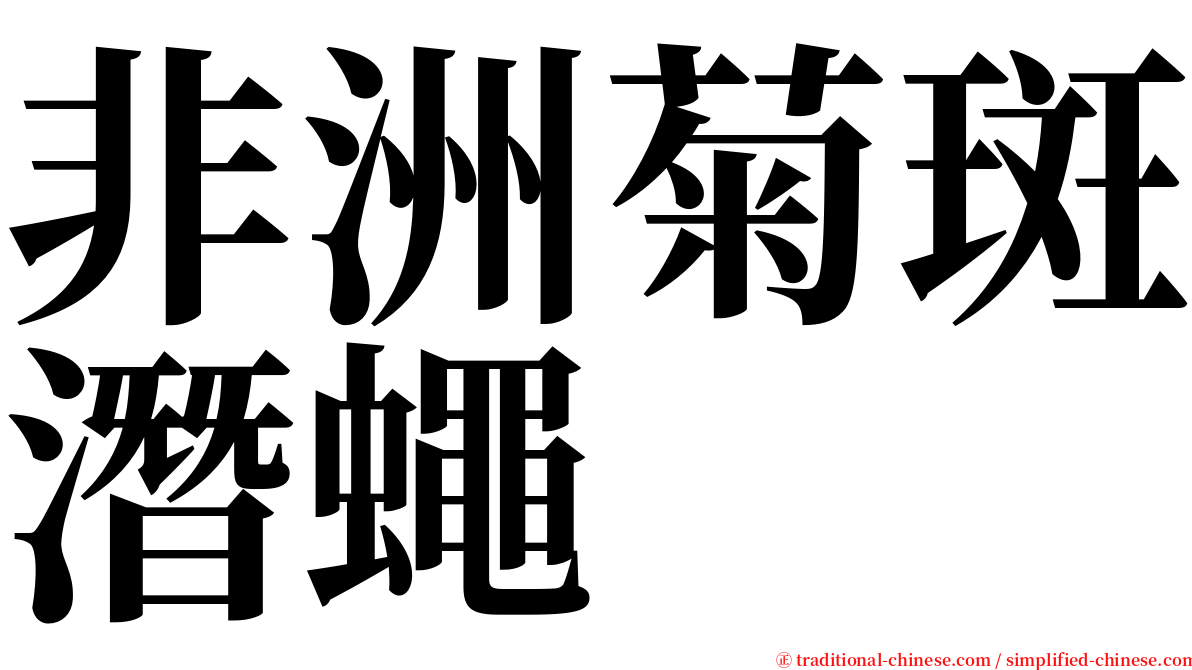 非洲菊斑潛蠅 serif font