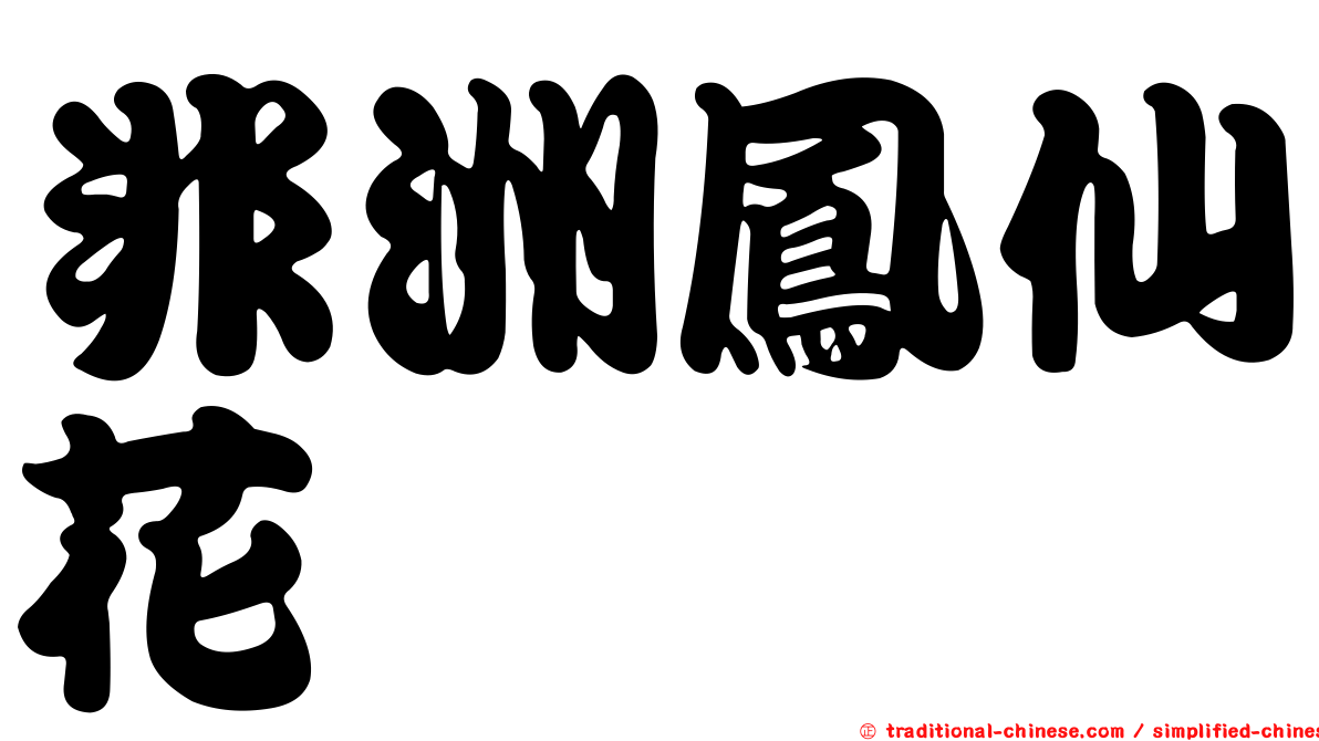 非洲鳳仙花