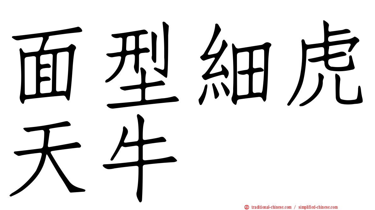 面型細虎天牛
