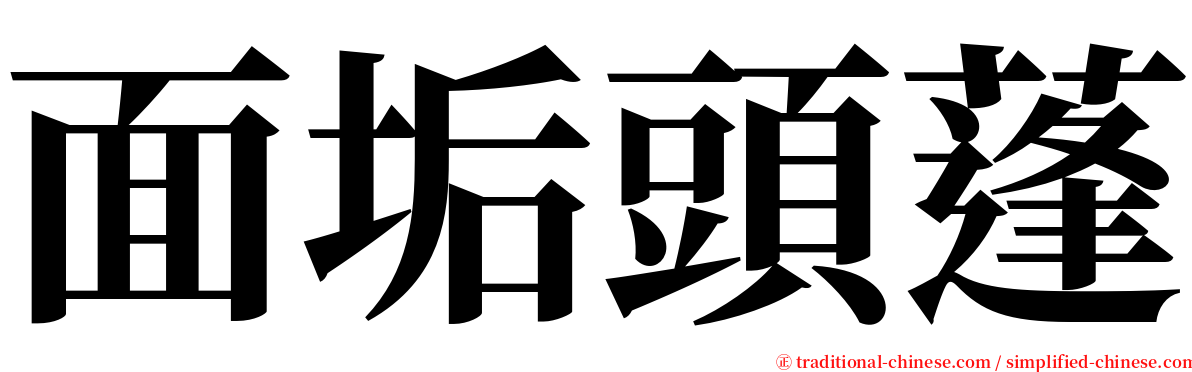 面垢頭蓬 serif font