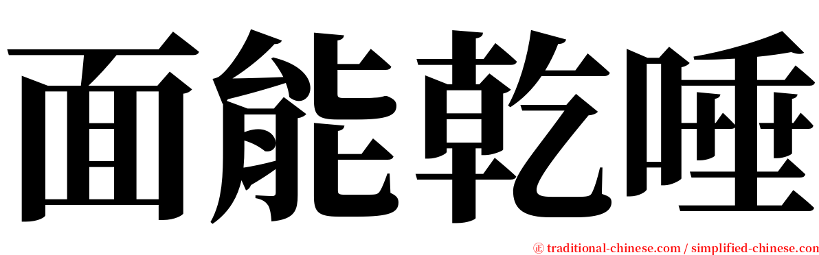 面能乾唾 serif font