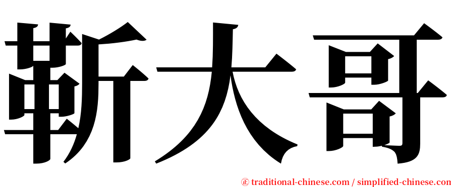 靳大哥 serif font