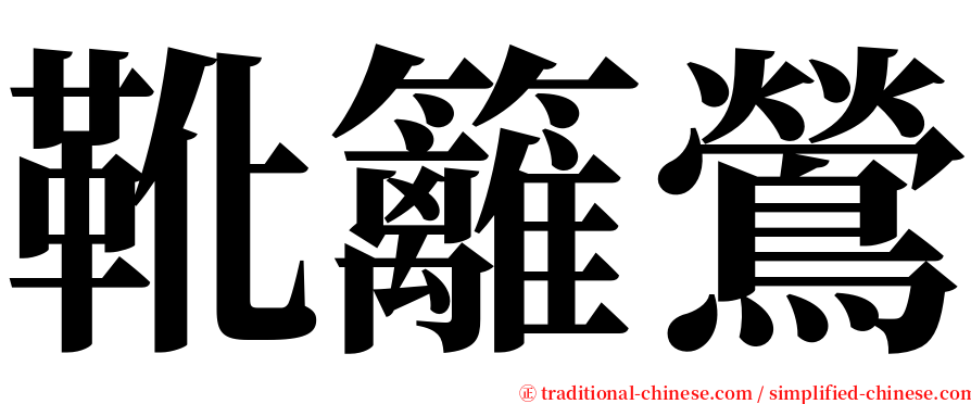 靴籬鶯 serif font