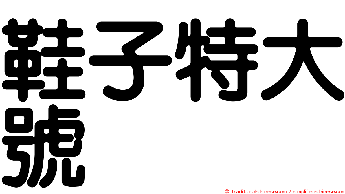 鞋子特大號