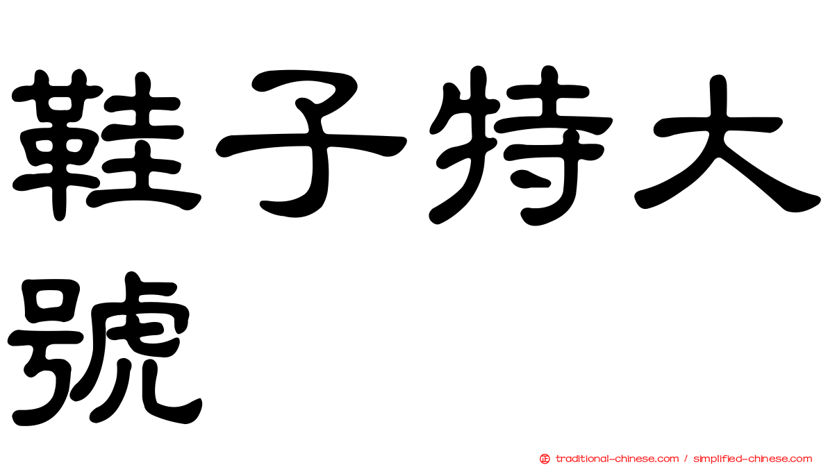 鞋子特大號