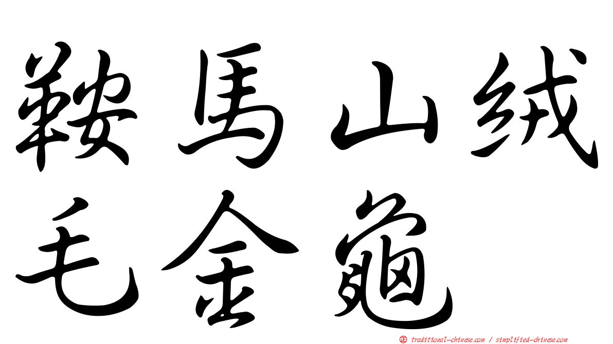 鞍馬山絨毛金龜
