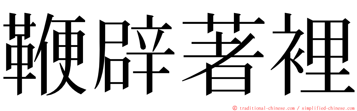 鞭辟著裡 ming font