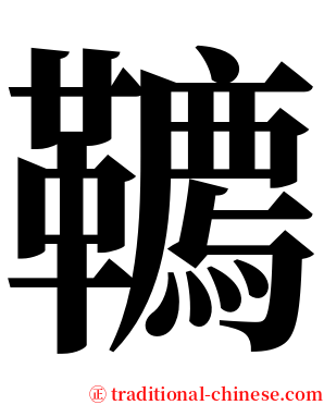 韀 serif font