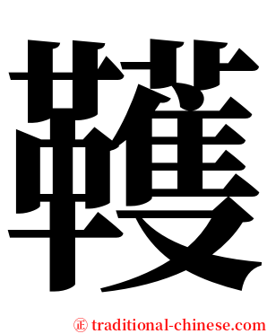 韄 serif font