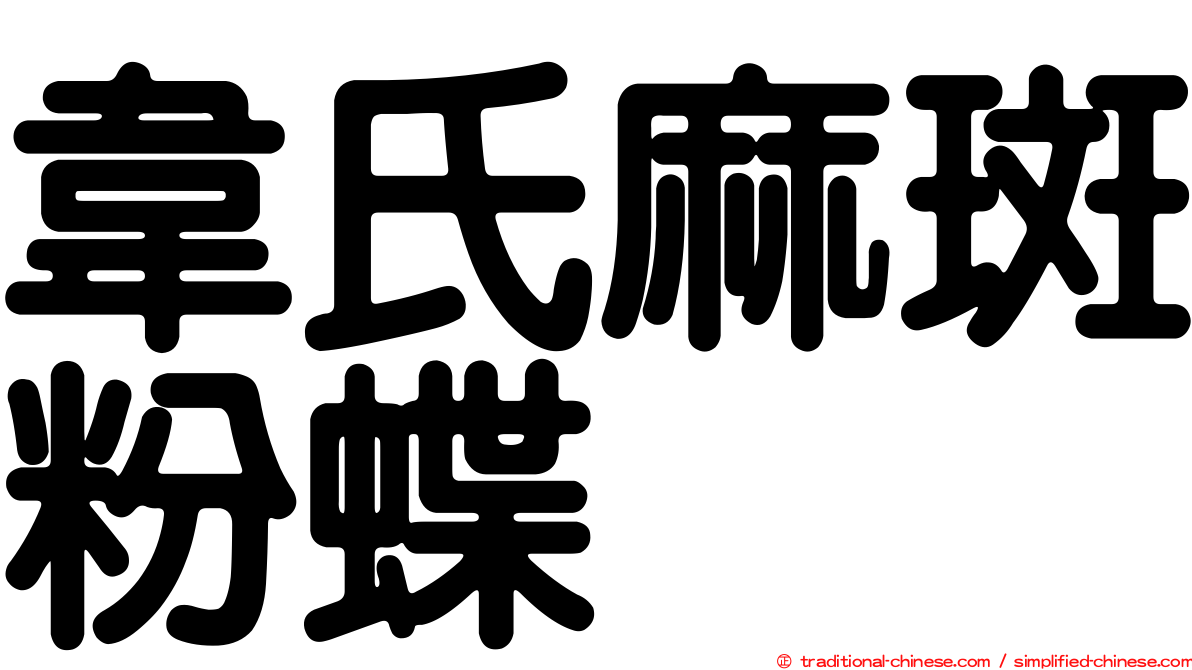韋氏麻斑粉蝶