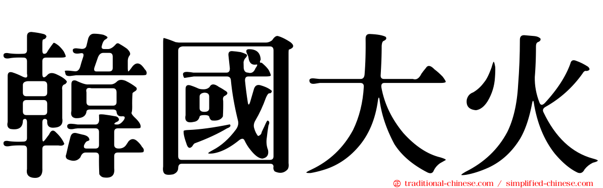 韓國大火