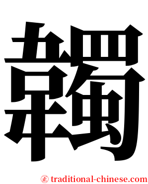 韣 serif font