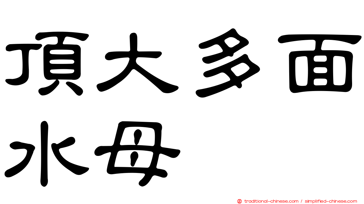 頂大多面水母