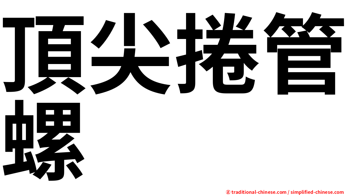 頂尖捲管螺