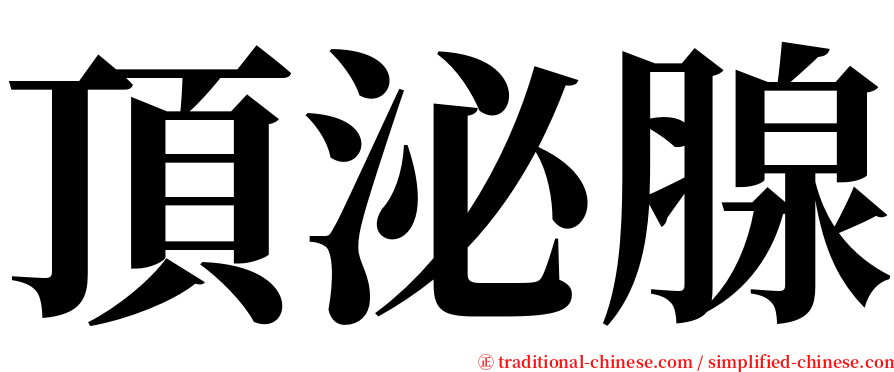 頂泌腺 serif font
