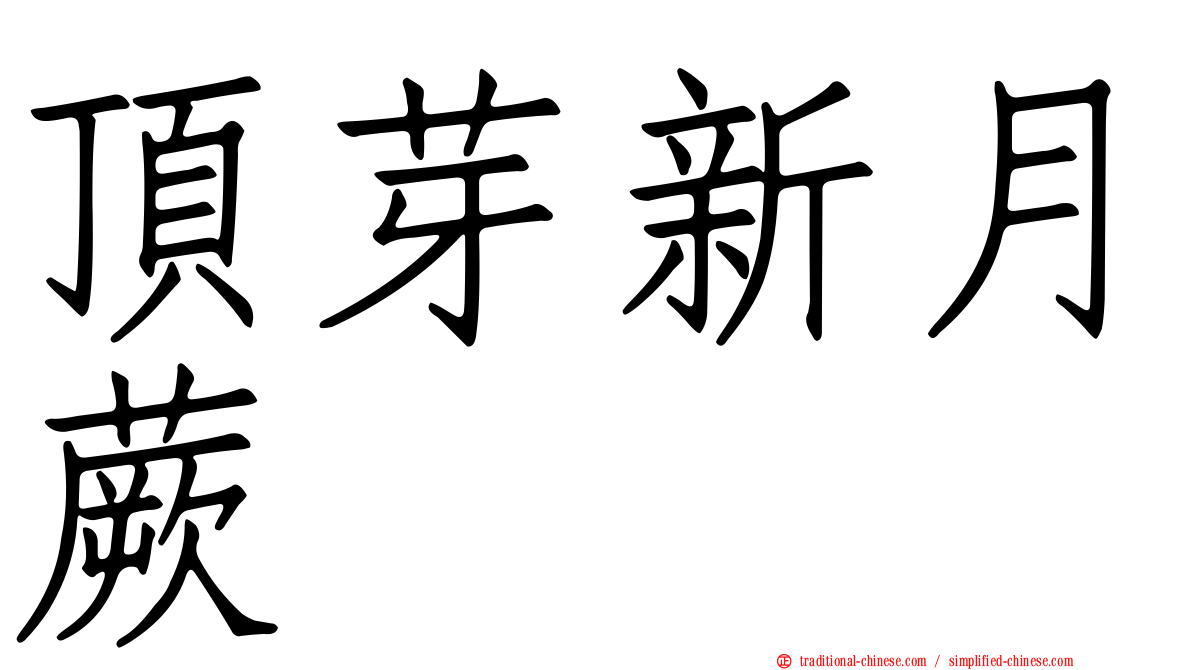 頂芽新月蕨