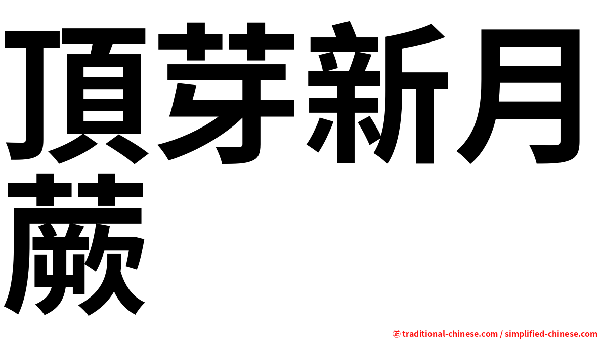 頂芽新月蕨