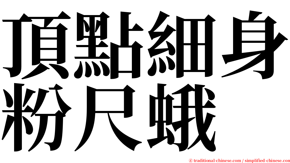 頂點細身粉尺蛾 serif font