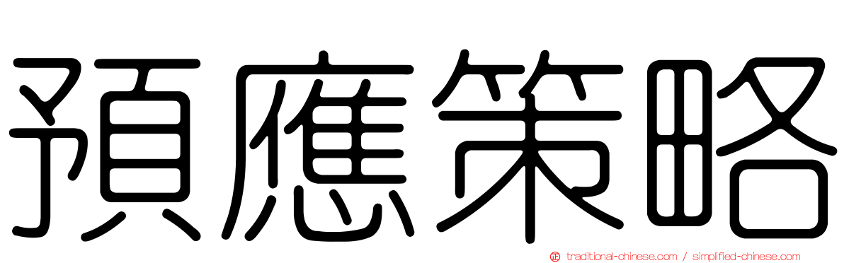 預應策略