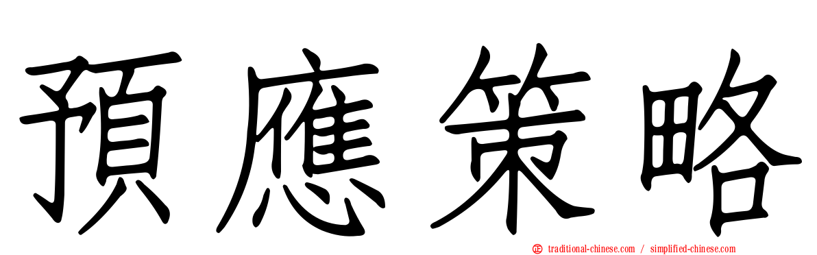 預應策略