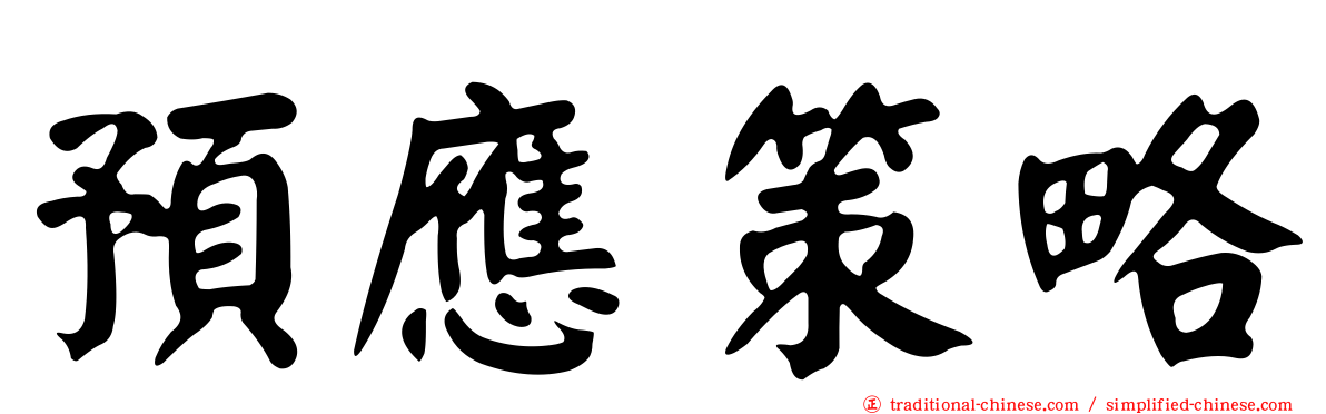 預應策略