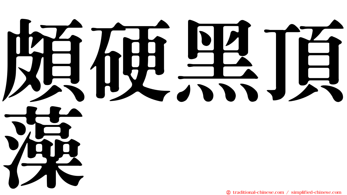 頗硬黑頂藻