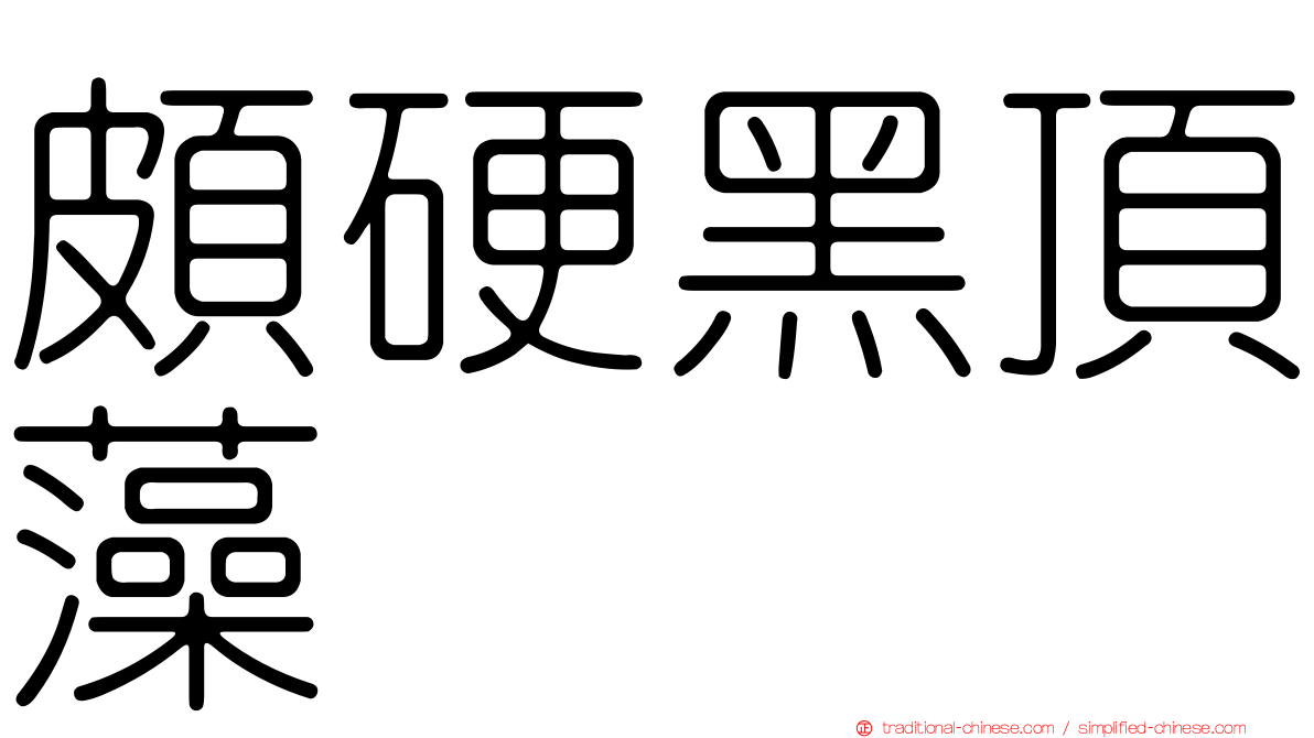 頗硬黑頂藻