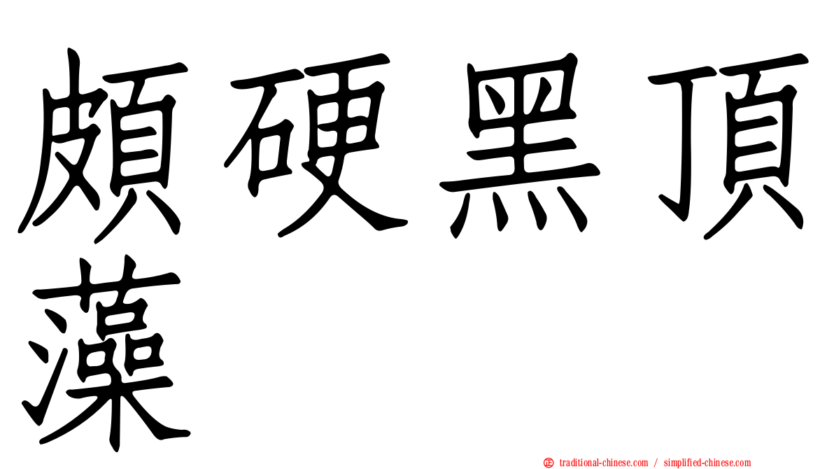 頗硬黑頂藻