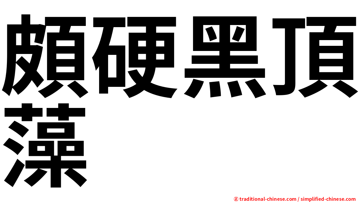 頗硬黑頂藻