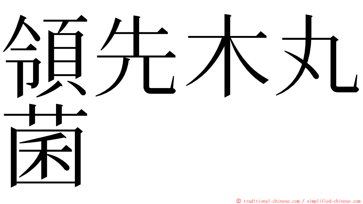 領先木丸菌 ming font